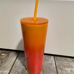 2022 Starbucks Summer Stainless Steel Tumbler. Ombre Lemon. NWT.